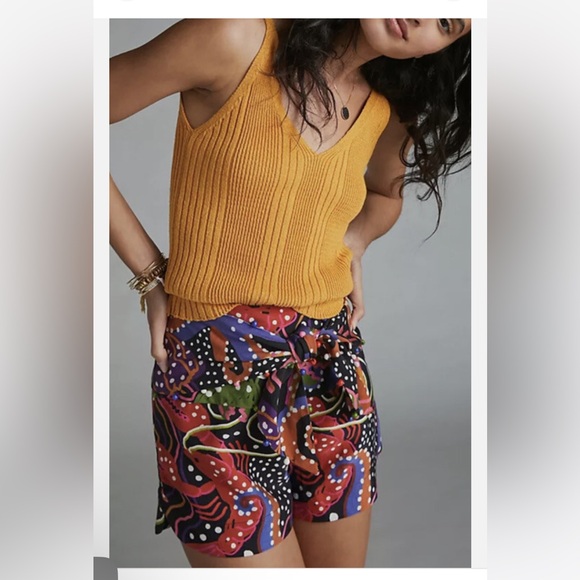 RARE NWT FARM Rio Under the sea front knot shorts - Picture 3 of 14